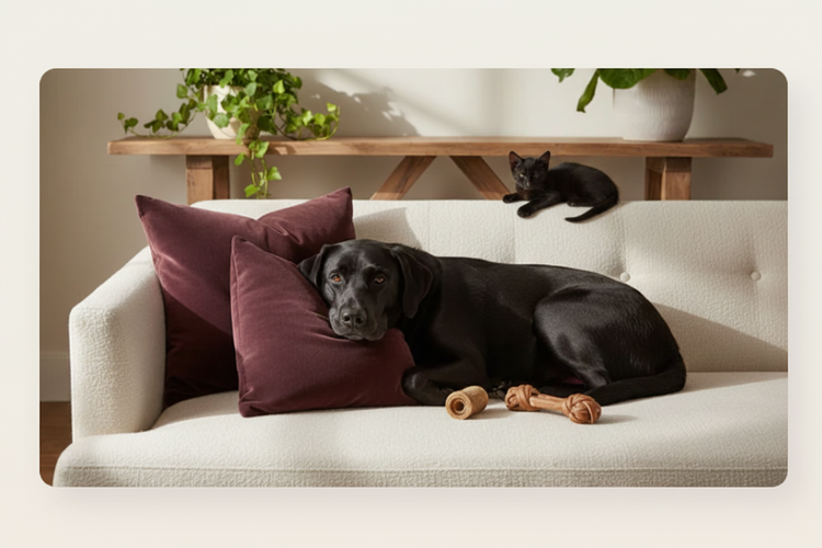 Featured Picks with kitten on couch back