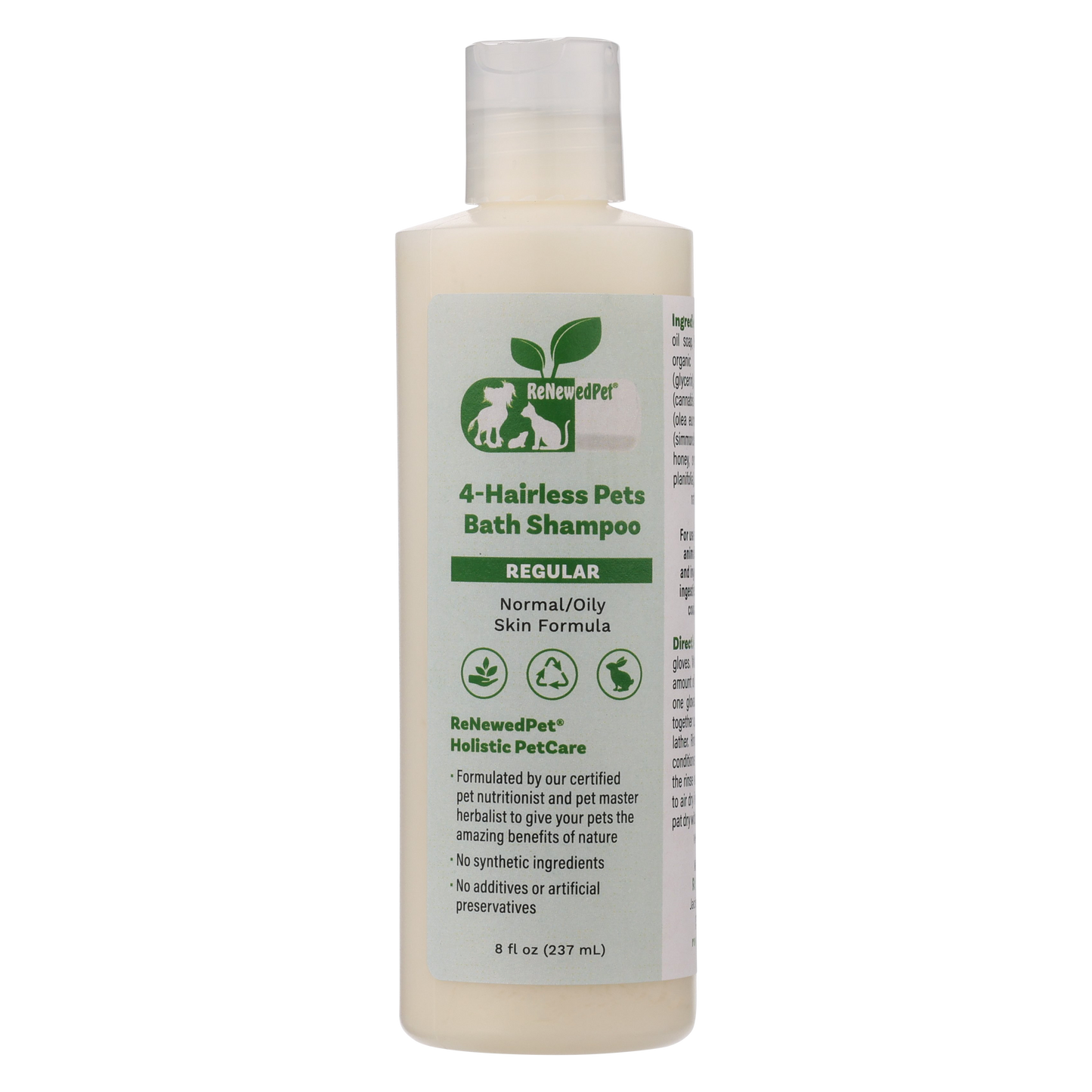 Hairless Pet Shampoo for Normal & Oily Skin | ReNewedPet® Natural Organic Formula