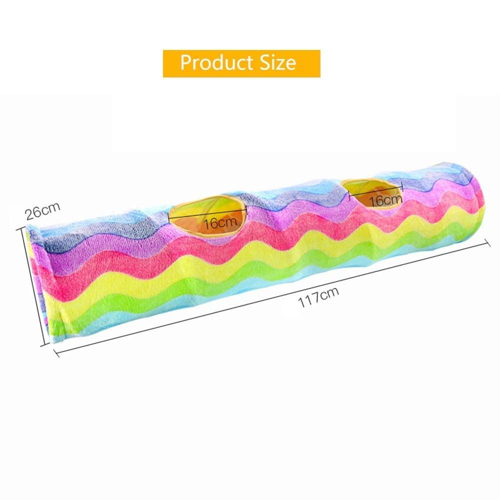 Collapsible Cat Tunnel Toy with Interactive Features