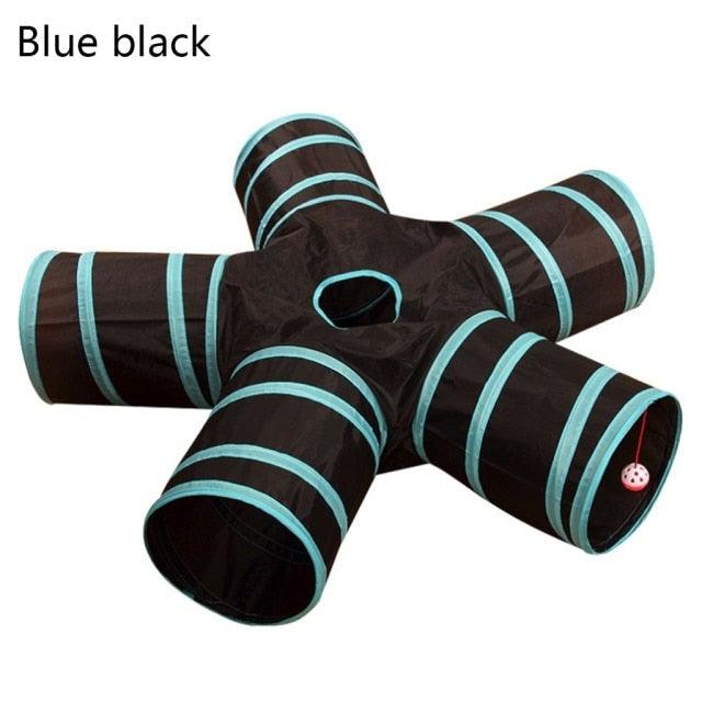 Collapsible Cat Tunnel Toy with Interactive Features