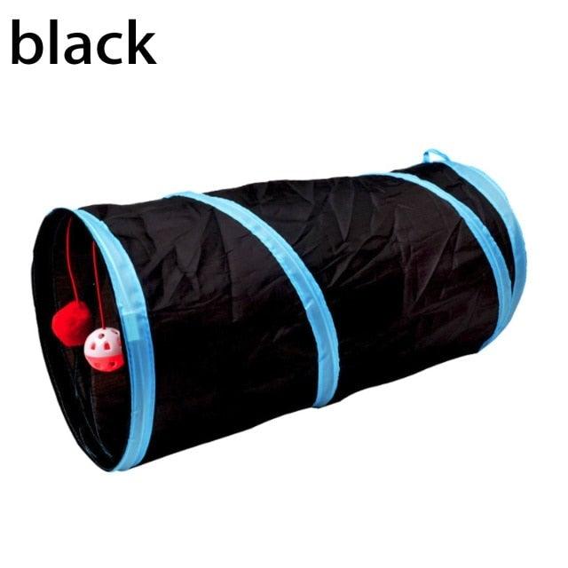 Collapsible Cat Tunnel Toy with Interactive Features