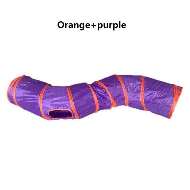 Collapsible Cat Tunnel Toy with Interactive Features