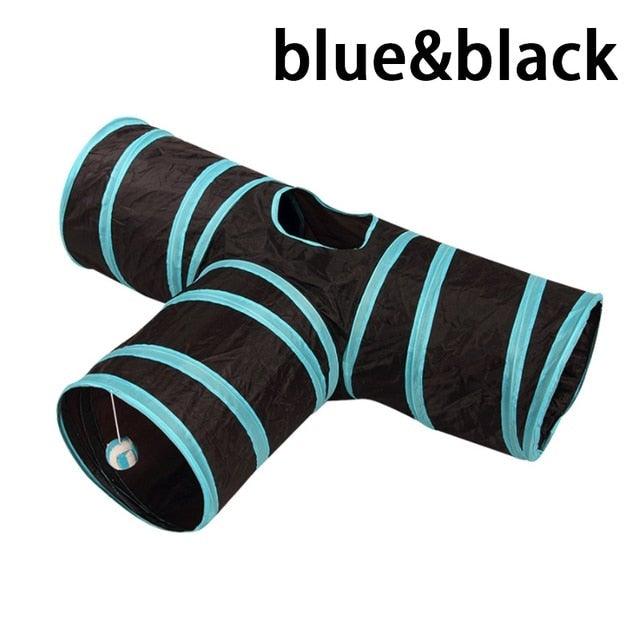 Collapsible Cat Tunnel Toy with Interactive Features