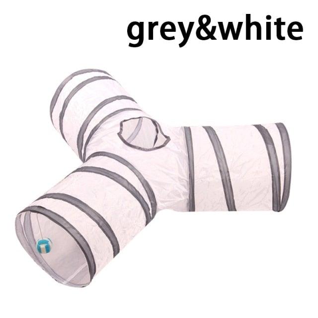 Collapsible Cat Tunnel Toy with Interactive Features