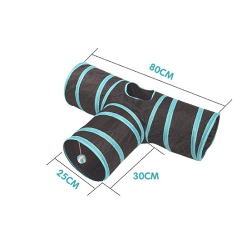 Collapsible Cat Tunnel Toy with Interactive Features