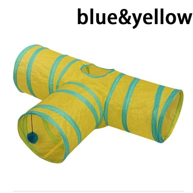 Collapsible Cat Tunnel Toy with Interactive Features