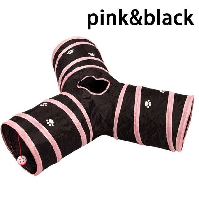 Collapsible Cat Tunnel Toy with Interactive Features