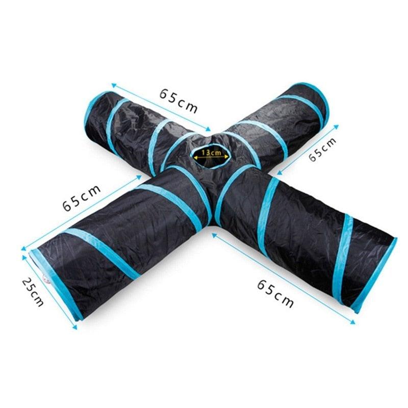 Collapsible Cat Tunnel Toy with Interactive Features