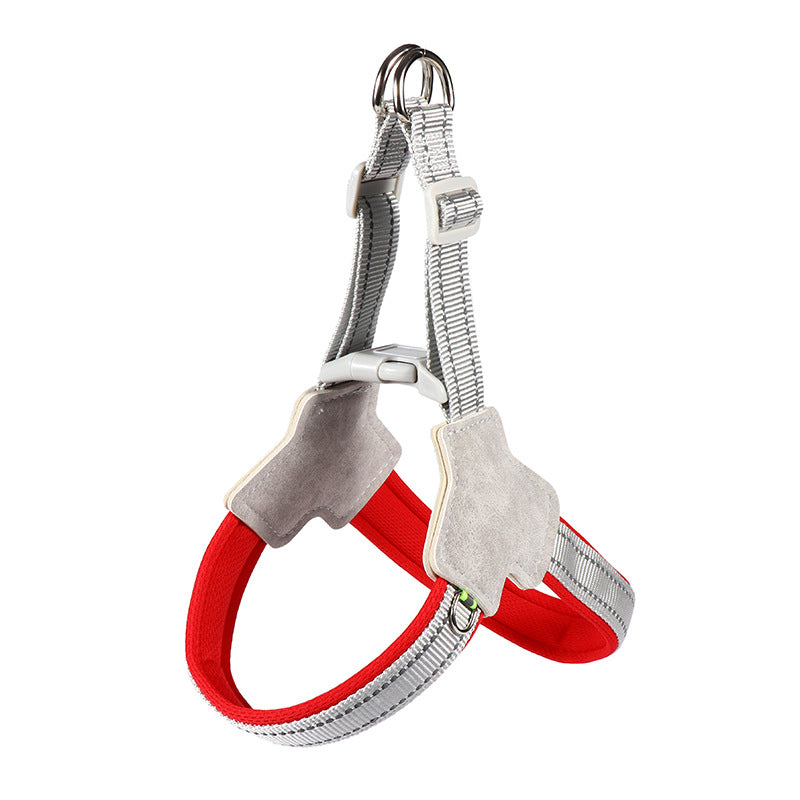 Reflective Vest-Style Dog Harness & Leash Set | Breathable Y-Shape for Outdoor Walking