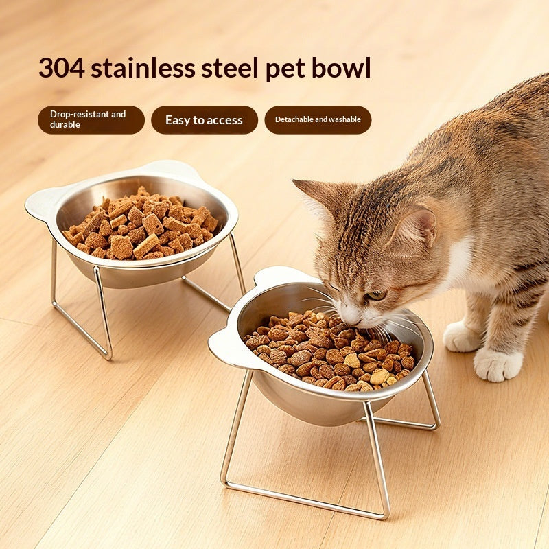 Stainless Steel Pet Food & Water Bowl | Durable Dish for Dogs & Cats