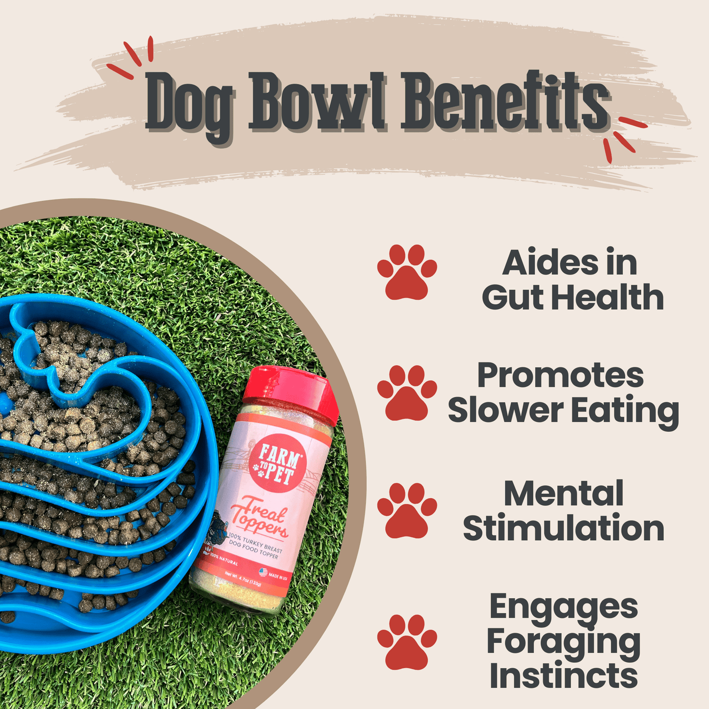 SodaPup Slow Feeder Dog Bowls – Enrichment Bowl for Healthier, Calmer Mealtimes