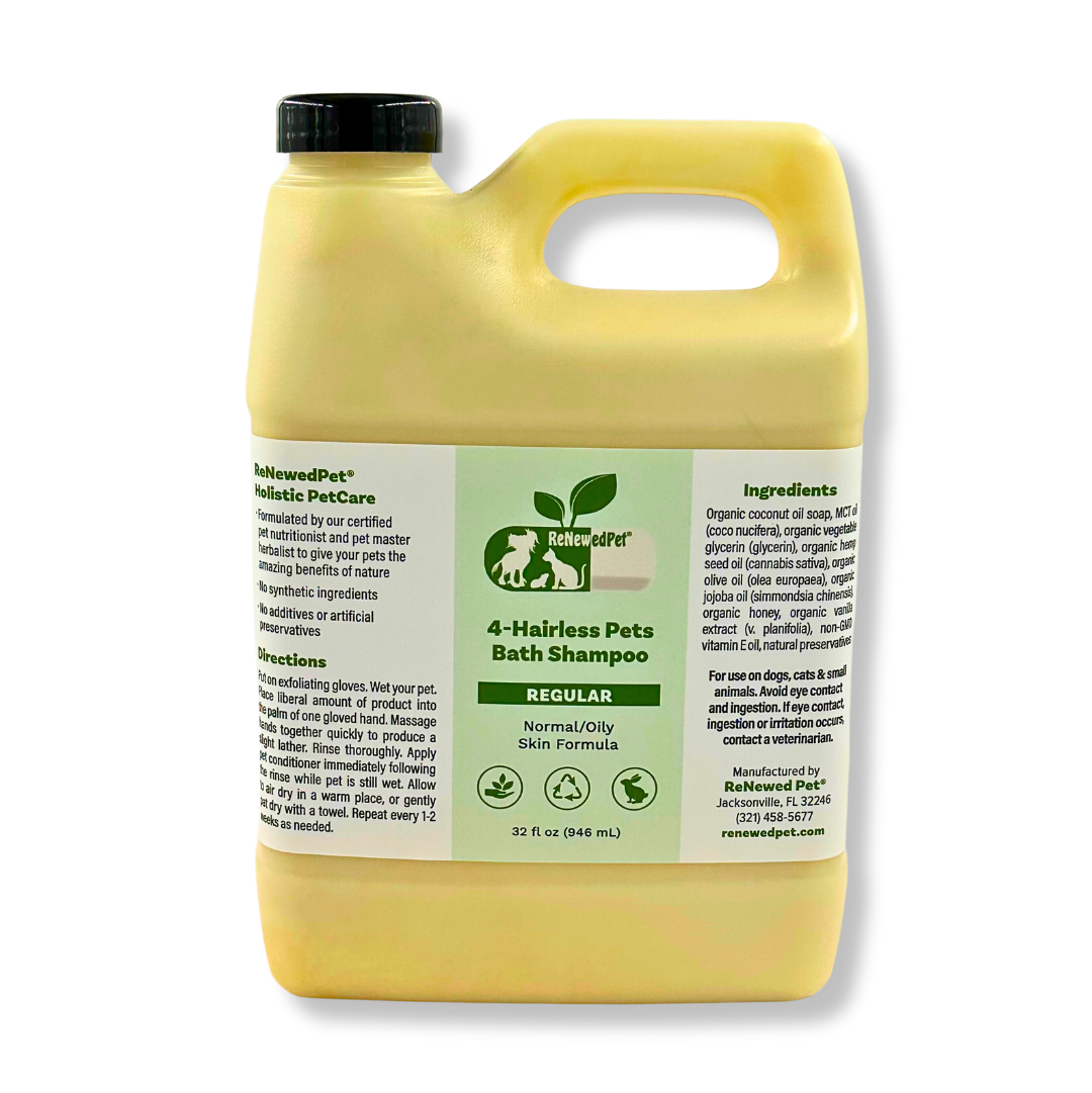 Hairless Pet Shampoo for Normal & Oily Skin | ReNewedPet® Natural Organic Formula