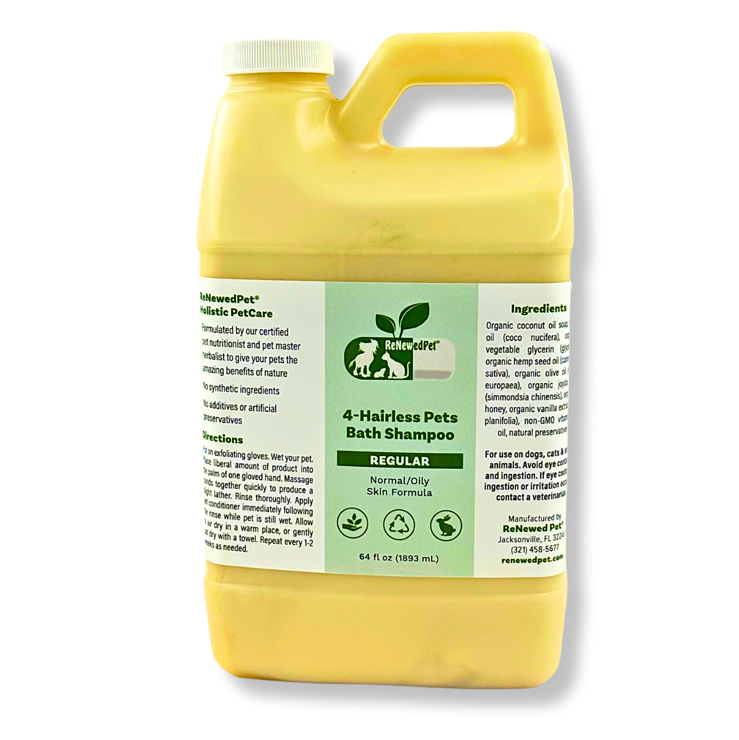 Hairless Pet Shampoo for Normal & Oily Skin | ReNewedPet® Natural Organic Formula
