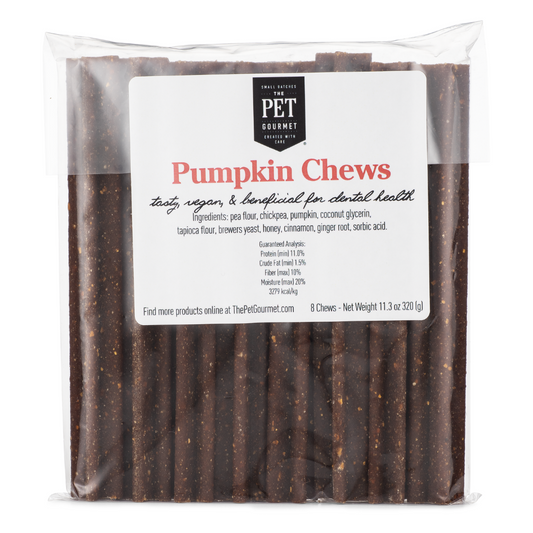 Pumpkin Chew 8 Pack – All-Natural Dental Dog Treats with Pumpkin & Ginger