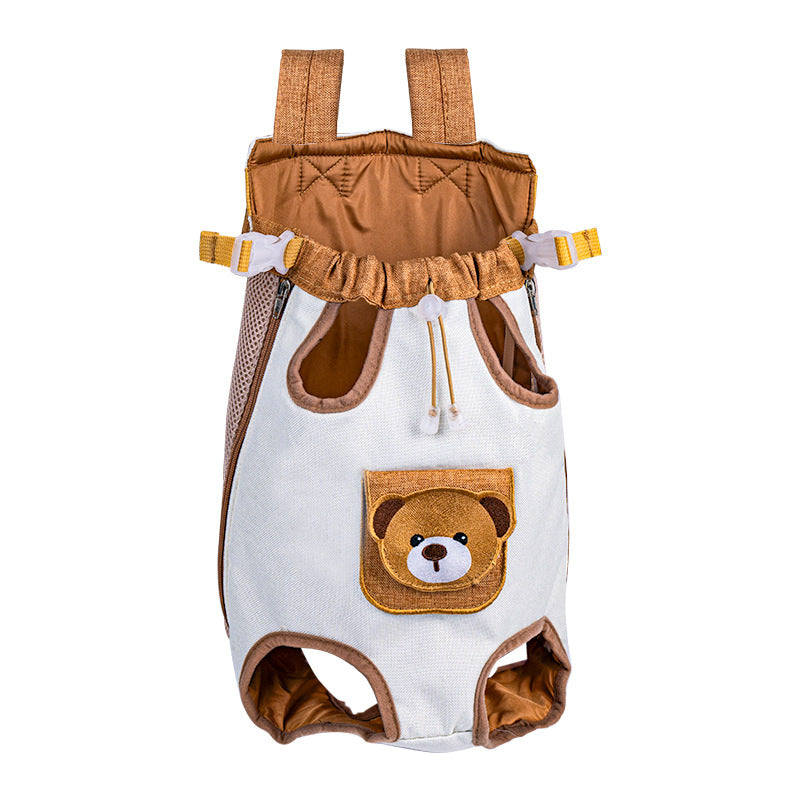Pet Carrier Backpack | Outdoor Double-Shoulder Pet Bag with Chest Strap