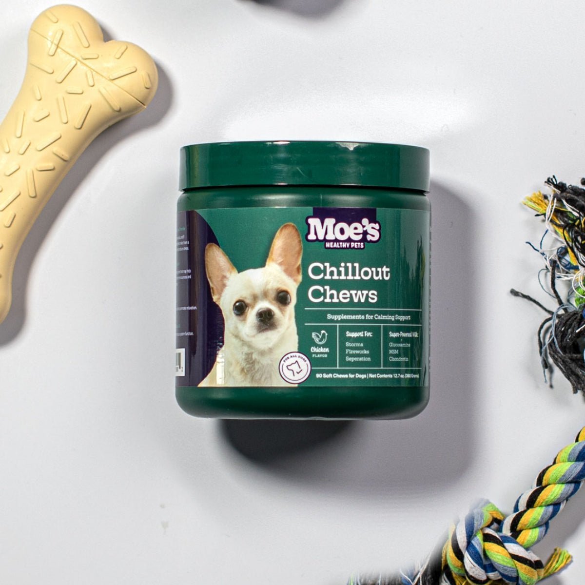 Moe's Chillout Chews – Calming Dog Supplement | Hemp, Chamomile & L-Theanine