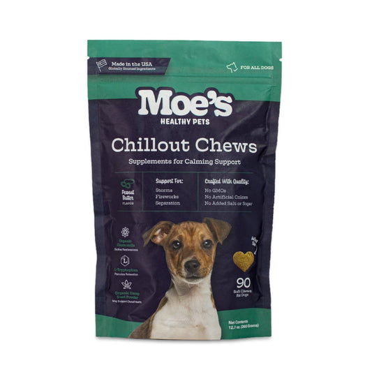 Moe's Chillout Chews – Calming Dog Supplement | Hemp, Chamomile & L-Theanine