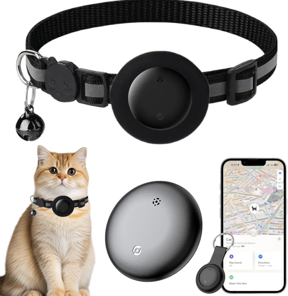 GPS Cat Tracker Collar | Apple Find My & Android Compatible