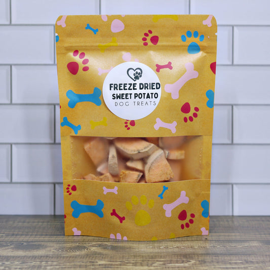 Freeze Dried Sweet Potato Dog Treats | Single Ingredient, Healthy Crunchy Snack